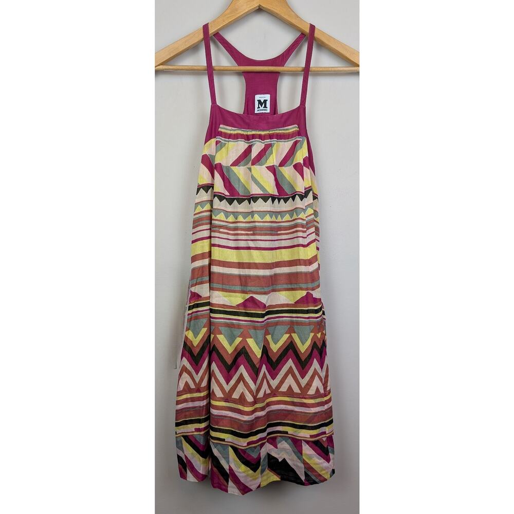 M Missoni Printed Cotton Halter Mini Dress M US 6/ IT 42
